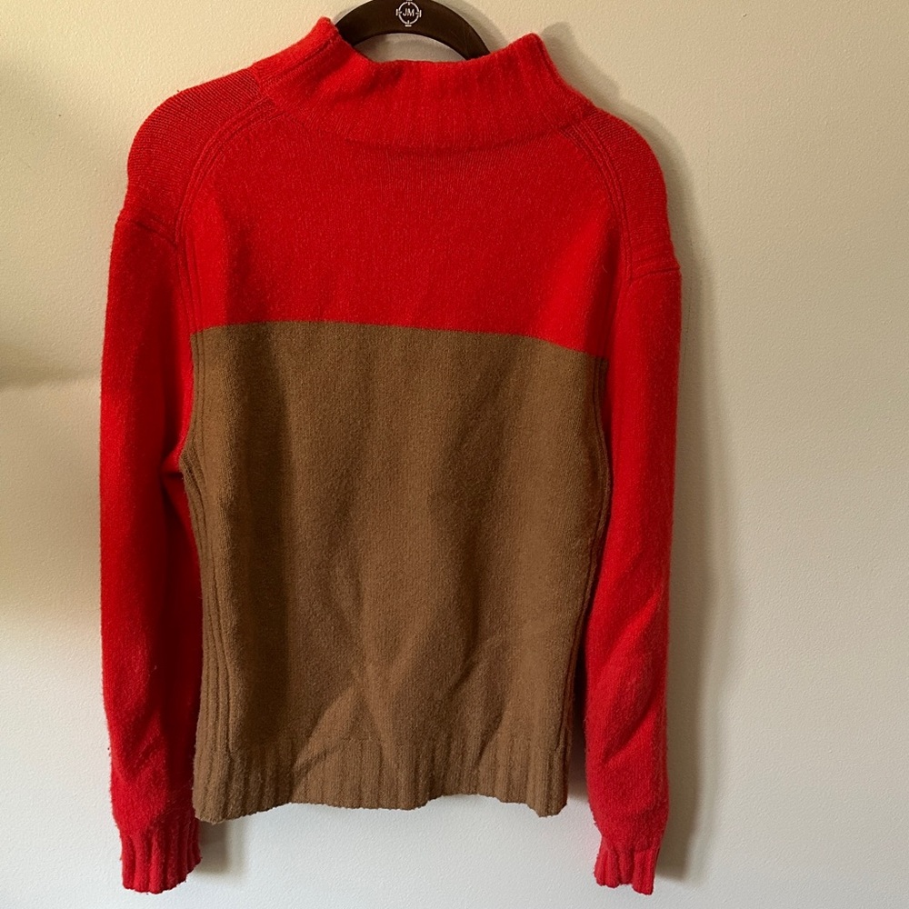 J. Crew Colorblock Mock Neck Sweater - Picture 4 of 4